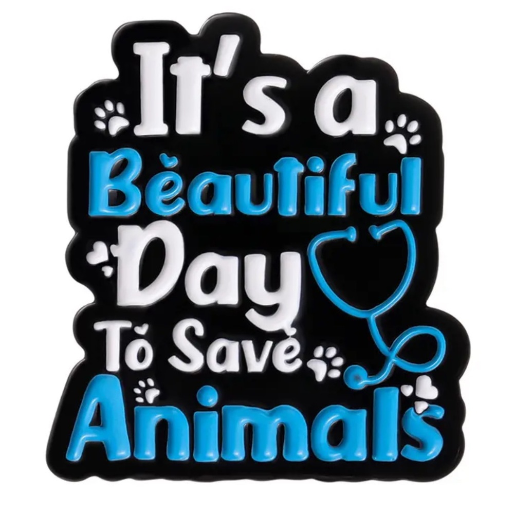 1 LEFT‼️ Save Animals Enamel Pin Veterinarian Rescue Vet Grey’s Anatomy Fan Gift